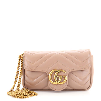 Gucci GG Marmont Flap Bag Matelasse Leather Super Mini