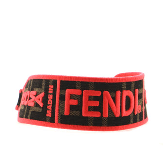 Fendi Logo Mini Strap You Short Shoulder Strap Zucca Canvas