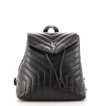 Saint Laurent LouLou Backpack Matelasse Chevron Leather Medium