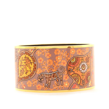 Hermes Bangle Bracelet Printed Enamel Extra Wide