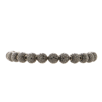 David Yurman Spiritual Beads Bracelet Sterling Silver with Black Diamonds 8mm