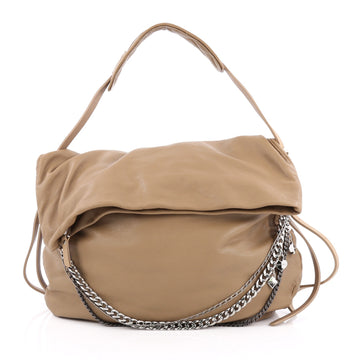 Jimmy Choo Biker Crossbody Bag Leather Large Brown