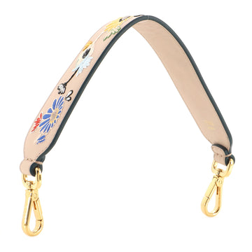 Fendi Mini Strap You Short Shoulder Strap Embroidered Leather