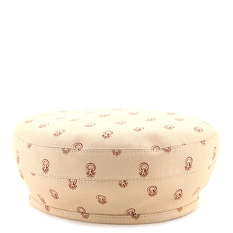 Hermes Saint Honore Cliquetis Beret Hat Printed Denim