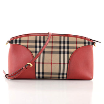 Burberry Chichester Crossbody Bag Horseferry Check Canvas and Leather Small