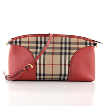Burberry Chichester Crossbody Bag Horseferry Check Canvas and Leather Small