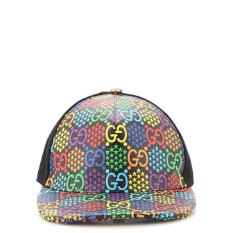 Gucci Baseball Cap Psychedelic Print GG Coated Canvas