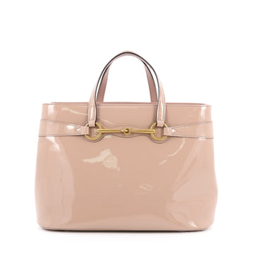 Gucci Bright Bit Satchel Patent Medium Pink