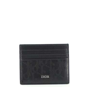 Christian Dior Card Holder Oblique Galaxy Leather