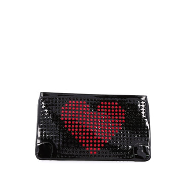 Christian Louboutin Loubiposh Clutch Spiked Patent black