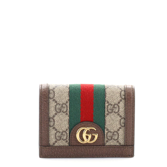 Gucci Ophidia Flap Card Case GG Coated Canvas