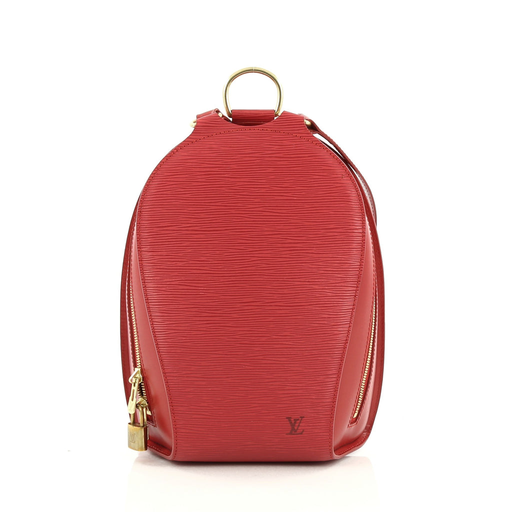 Louis Vuitton LV Rouge Epi Leather Mabillon Backpack Red w/Storage