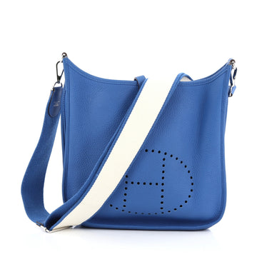 Hermes Evelyne Crossbody Gen III Clemence PM blue