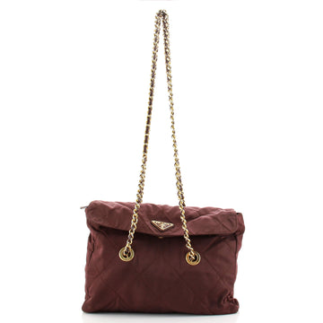 Prada Impunto Flap Shoulder Bag Quilted Tessuto