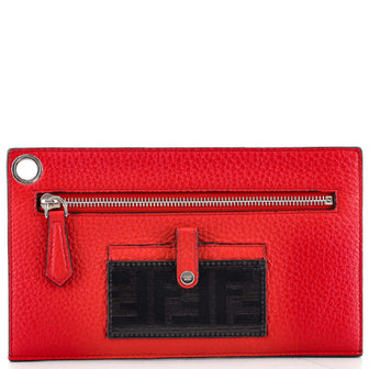 Fendi Selleria Wallet Pouch on Strap Leather
