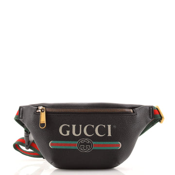 Gucci Logo Belt Bag Printed Leather Small