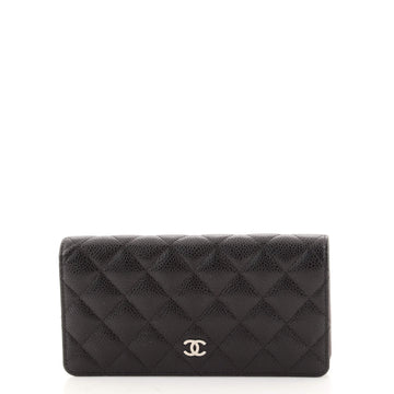 Chanel L-Yen Wallet Quilted Caviar