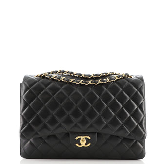 Chanel Classic Double Flap Bag Quilted Lambskin Maxi