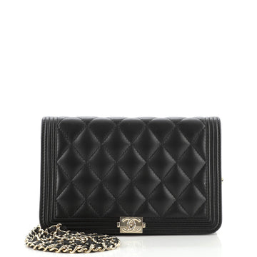 Chanel Boy Wallet on Chain Quilted Lambskin