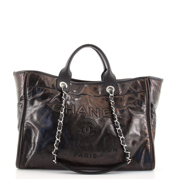 Chanel Deauville Tote Glazed Calfskin Large