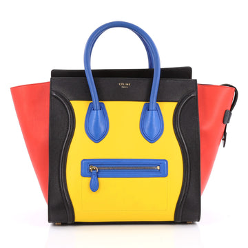 Celine Multicolor Luggage Handbag Leather Mini Multicolor