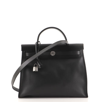 Hermes Herbag Zip Berline Vache Canvas and Leather 31