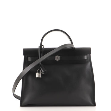 Hermes Herbag Zip Berline Vache Canvas and Leather 31