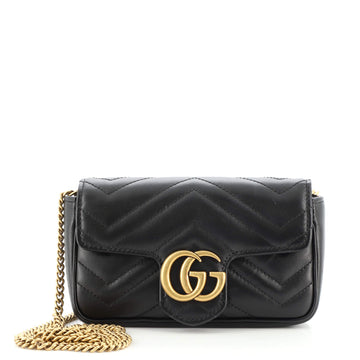 Gucci GG Marmont Flap Bag Matelasse Leather Super Mini