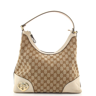 Gucci Lovely Heart Hobo GG Canvas Medium
