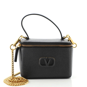 Valentino VLogo Top Handle Vanity Case Leather