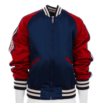 Gucci Men's Reversible Bomber Jacket Quilted Acetate with Polyamide and Cotton Detail