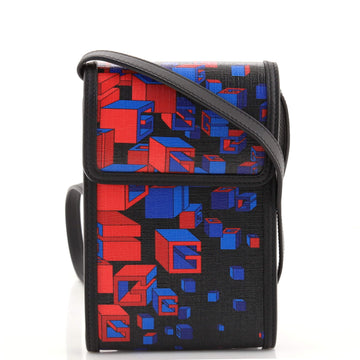 Gucci Flap Crossbody Bag Printed Coated Canvas Mini