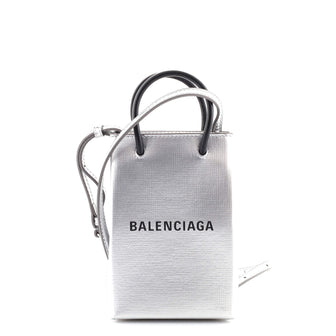 Balenciaga Shopping Phone Holder Leather