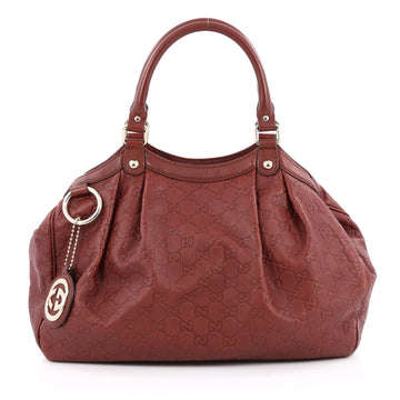 Gucci Sukey Tote Guccissima Leather Medium Red