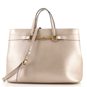 Gucci Bright Bit Convertible Tote Leather Large