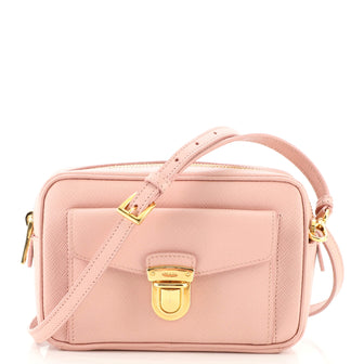 Prada Pushlock Pocket Camera Bag Saffiano Leather Small