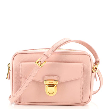 Prada Pushlock Pocket Camera Bag Saffiano Leather Small