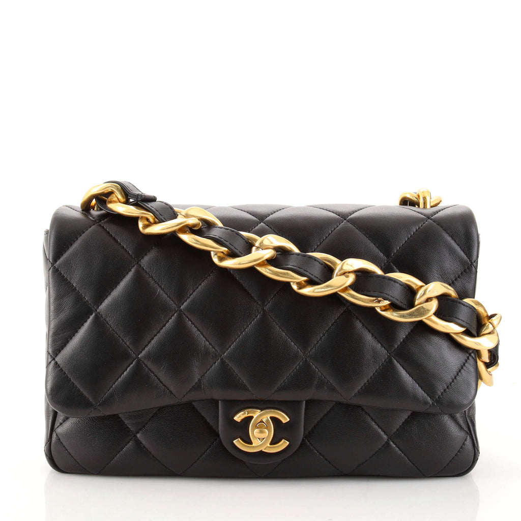 Chanel Funky Town Flap Bag Quilted Lambskin Large Black 1443703