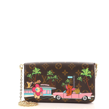 Louis Vuitton Felicie Pochette Limited Edition Vivienne Xmas Monogram Canvas