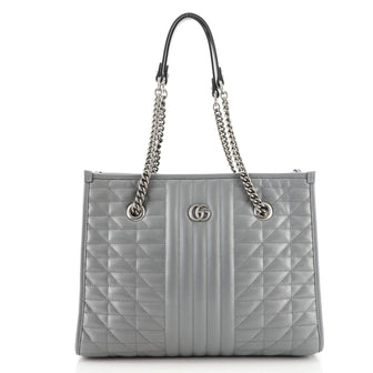 Gucci GG Marmont Chain Shopping Tote Mixed Matelasse Leather Medium