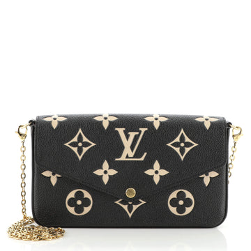 Louis Vuitton Felicie Pochette Bicolor Monogram Empreinte Giant