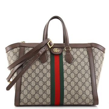 Gucci Ophidia Top Handle Tote GG Coated Canvas Medium