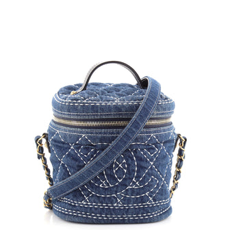 Chanel Vanity Case Quilted Denim