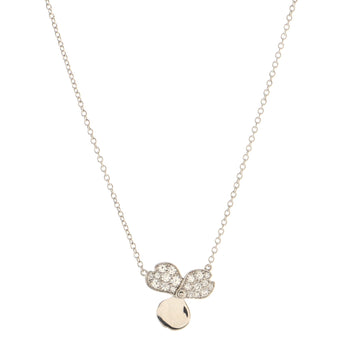 Tiffany & Co. Paper Flowers Pendant Necklace Platinum and Diamonds Small
