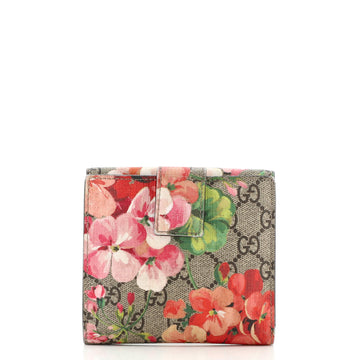 Gucci French Flap Wallet Blooms Print GG Coated Canvas