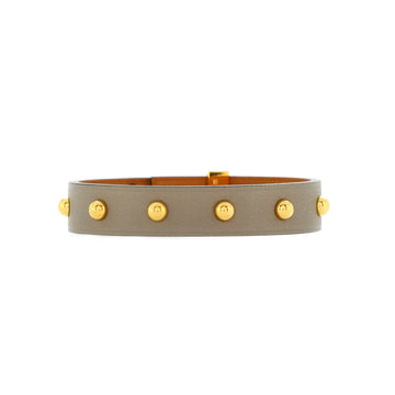 Hermes Mini Dog Clous Ronds Bracelet Leather