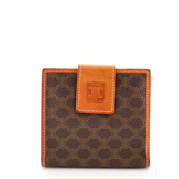 Celine Vintage Bifold Wallet Macadam Coated Canvas Compact
