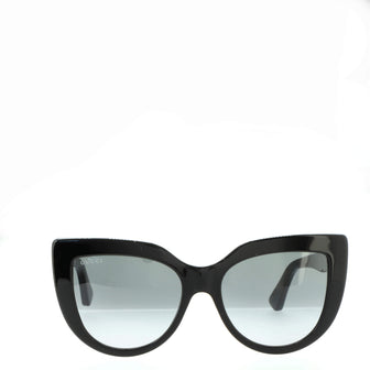 Gucci GG Star Cat Eye Sunglasses Embellished Acetate