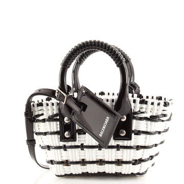 Balenciaga Bistro Panier Bag Woven Faux Leather XXS