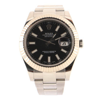 Rolex Oyster Perpetual Datejust II Automatic Watch Stainless Steel and White Gold 41